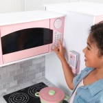 Bucatarie moderna roz mare de joaca - Large Play Kitchen Kidkraft Pink Bucatarie moderna roz mare de joaca - Large Play Kitchen Kidkraft Pink